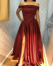 Load image into Gallery viewer, Long Evening Dresses Burgundy
