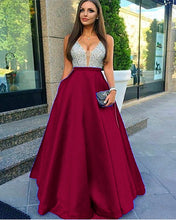 Load image into Gallery viewer, Burgundy Prom Dresses
