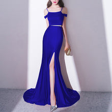 Load image into Gallery viewer, Simple Green Two Piece Prom Dress Mermaid
