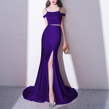 Load image into Gallery viewer, Simple Green Two Piece Prom Dress Mermaid
