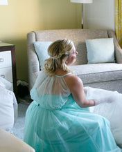Load image into Gallery viewer, Turquoise-Blue-Bridesmaid-Dresses-Long-Tulle-Social-Occasion-Dress
