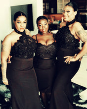 Load image into Gallery viewer, Black Bridesmaid Dresses Plus Size
