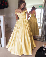 Load image into Gallery viewer, Long Satin Prom Dresses With Pockets
