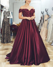 Load image into Gallery viewer, Grape-Prom-Dresses-Floor-Length-Ball-Gowns

