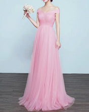 Load image into Gallery viewer, Tulle Bridesmaid Dresses Blush Pink
