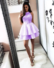 Load image into Gallery viewer, Lilac Halter Homecoming Dresses 2019
