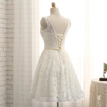 Load image into Gallery viewer, A Line Lace Prom Homecoming Dresses Short
