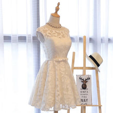 Load image into Gallery viewer, A Line Lace Prom Homecoming Dresses Short
