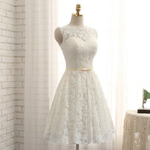 Load image into Gallery viewer, A Line Lace Prom Homecoming Dresses Short-alinanova
