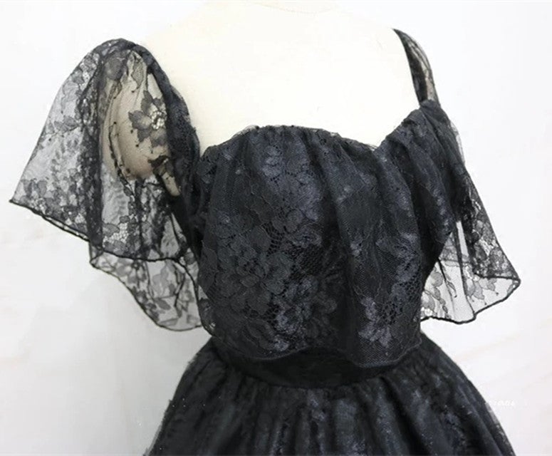 Off The Shoulder Short Black Lace Homecoming Dress 2018 Prom Gowns Off The Shoulder Short Black Lace Homecoming Dress 2018 Prom Gowns