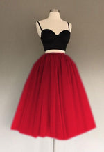 Load image into Gallery viewer, A Line Two Piece Homecoming Dresses Short Tulle Prom Gowns
