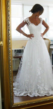 Load image into Gallery viewer, Wedding-Dresses-Cap-Sleeves
