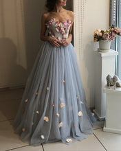 Load image into Gallery viewer, Gray-Wedding-Dresses-Western-Country-Bride-Dress-Online-Affordable
