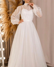 Load image into Gallery viewer, long sleeve boho wedding dresses
