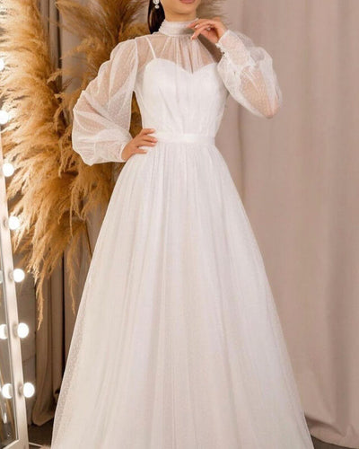 long sleeve boho wedding dresses