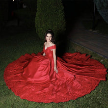 Load image into Gallery viewer, Amazing Lace Beaded V-neck Ball Gowns Wedding Dresses
