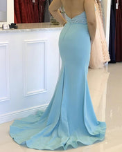 Load image into Gallery viewer, Baby Blue Mermaid Sweetheart Applique Dresses
