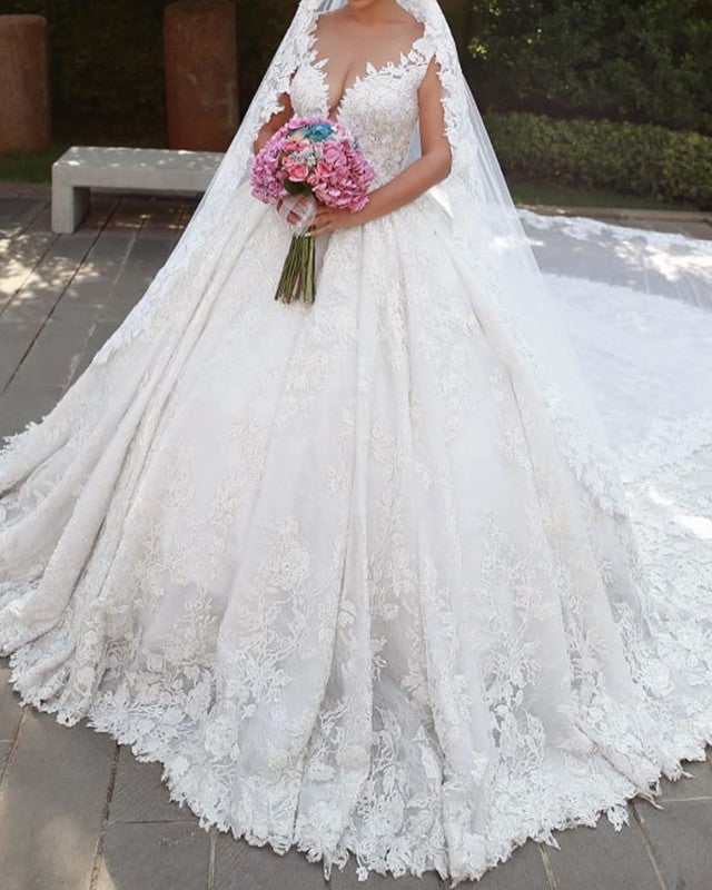 Lace Wedding Dress Ball Gown
