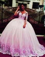 Load image into Gallery viewer, Ball Gown Long Sleeves Quinceanera Dresses Lace Appliques
