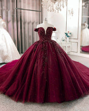 Load image into Gallery viewer, Maroon Wedding Dress
