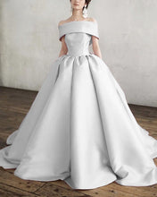 Load image into Gallery viewer, Silver Wedding Dress Ball Gown
