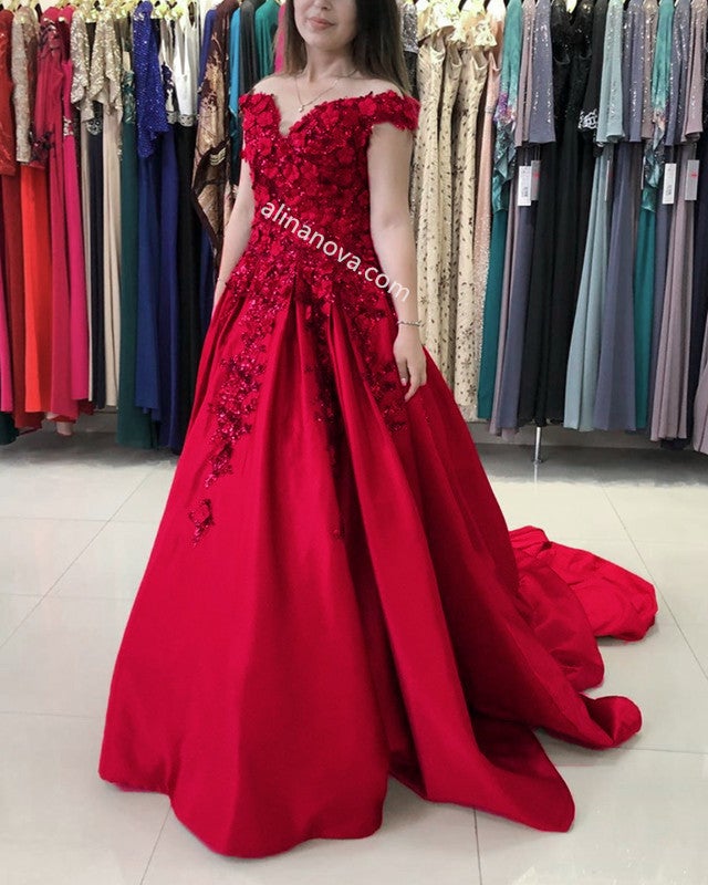 Red Ball Gown Prom Dresses