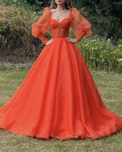 Load image into Gallery viewer, Orange Prom Ball Gown Dresses
