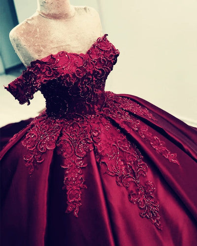Burgundy Quinceanera Dresses Style 7400