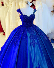 Load image into Gallery viewer, Royal Blue Dress Satin Ball Gown
