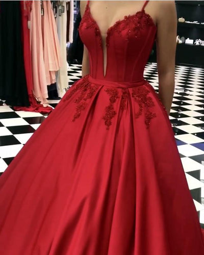 Red Wedding Dresses With Straps