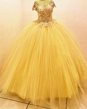 Load image into Gallery viewer, Yellow Quinceanera Dresses 2022
