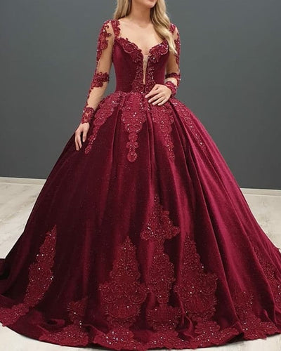 Burgundy Velvet Wedding Dresses