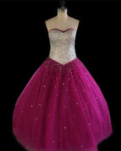 Load image into Gallery viewer, Ball Gowns Quinceanera Dresses Crystal Beaded Sweetheart Bodice Corset-alinanova
