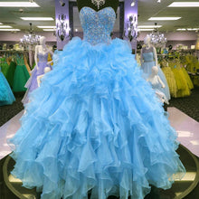 Load image into Gallery viewer, Ball Gowns Quinceanera Dresses Ruffles Skirt With Beading Sweetheart
