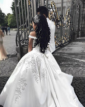 Load image into Gallery viewer, Off Shoulder Wedding Dresses Satin
