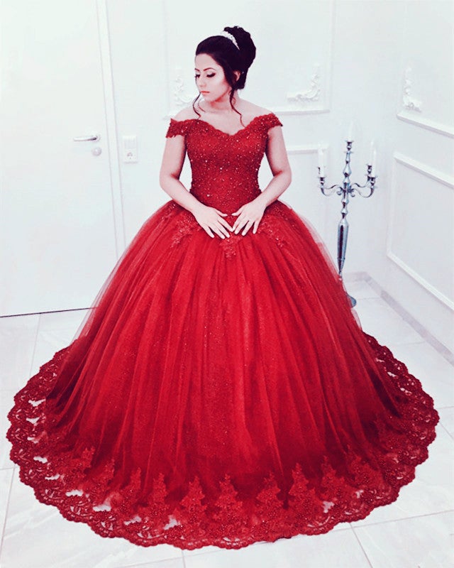 Fashion Prom Dresses,champagne Prom Dress,tulle Formal Gown,red Prom  Dresses,lace Evening Gowns,lace on Luulla