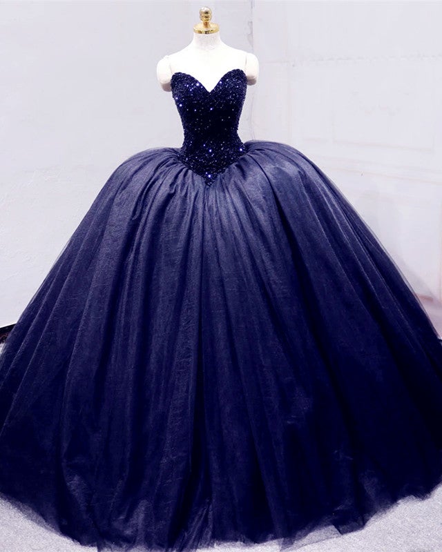 blue dress for baby girl Black Corset Ball Gown Wedding Dresses Sweetheart