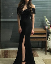 Load image into Gallery viewer, Simple Black Prom Dresses Mermaid
