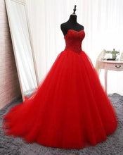 Load image into Gallery viewer, Bling Bling Sequins Beaded Strapless Wedding Dresses Ball Gowns
