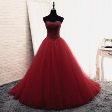 Load image into Gallery viewer, Bling Bling Sequins Beaded Strapless Wedding Dresses Ball Gowns-alinanova
