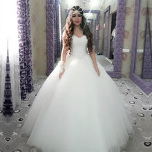 Load image into Gallery viewer, Bling Bling Sequins Beading Organza Ball Gowns Wedding Dresses-alinanova
