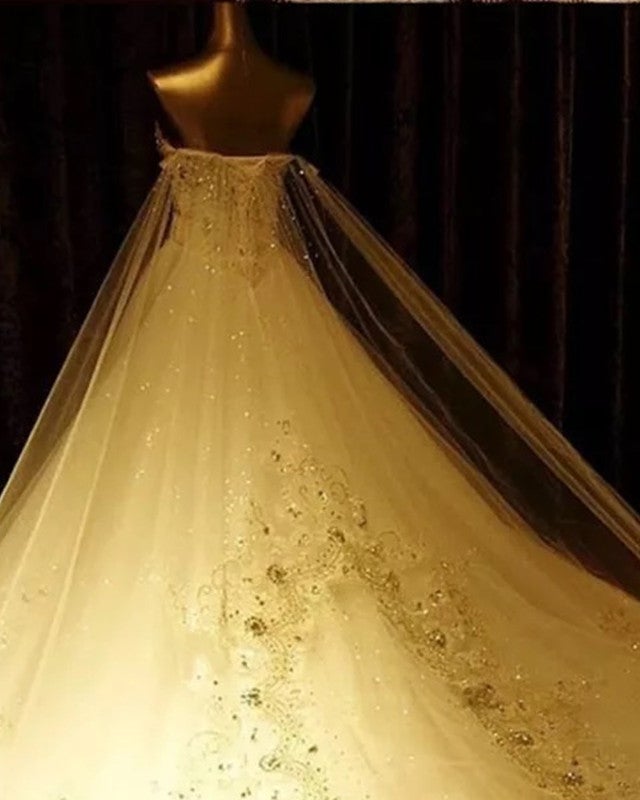 Bling Bling Wedding Dresses Crystal Beaded Sweetheart Lace Edge alinanova Bling Bling Wedding Dresses Crystal Beaded Sweetheart Lace Edge alinanova