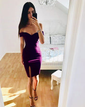 Load image into Gallery viewer, Purple Bodycon Homecoming Dresses 2019

