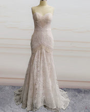 Load image into Gallery viewer, Boho Mermaid Wedding Dresses Lace Sweetheart Removable Straps-alinanova
