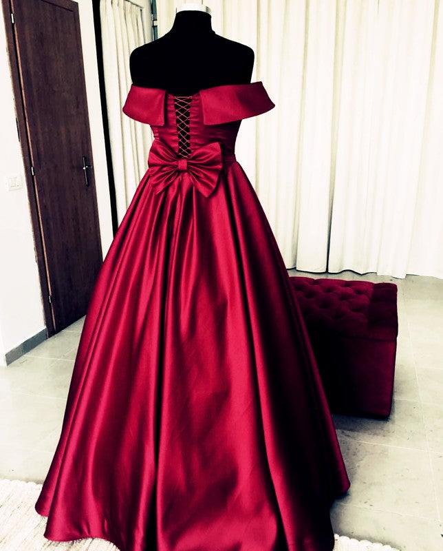 Bow Back Prom Dresses Ball Gowns Off The Shoulder – alinanova Bow Back Prom Dresses Ball Gowns Off The Shoulder – alinanova