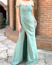 Load image into Gallery viewer, Mermaid Sage Bridesmaid Dresses
