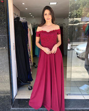 Load image into Gallery viewer, Berry Bridesmaid Dresses Long
