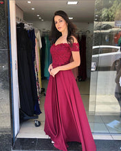 Load image into Gallery viewer, Burgundy Bridesmaid Dresses Long
