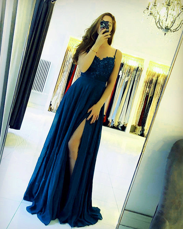 Sweetheart Appliques Bridesmaid Dresses Chiffon Split Sweetheart Appliques Bridesmaid Dresses Chiffon Split