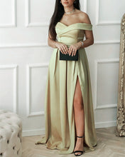 Load image into Gallery viewer, Nude Bridesmaid Dresses Satin
